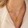 European and American Stainless Steel Movable Zircon Necklace Accessories Sweater Chain Popular Titanium Steel