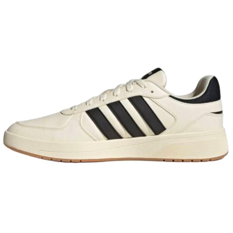 Adidas Courtbeat Versatile Comfortable Low-Top Skate Shoes Unisex Sneakers Beige Black KI6783