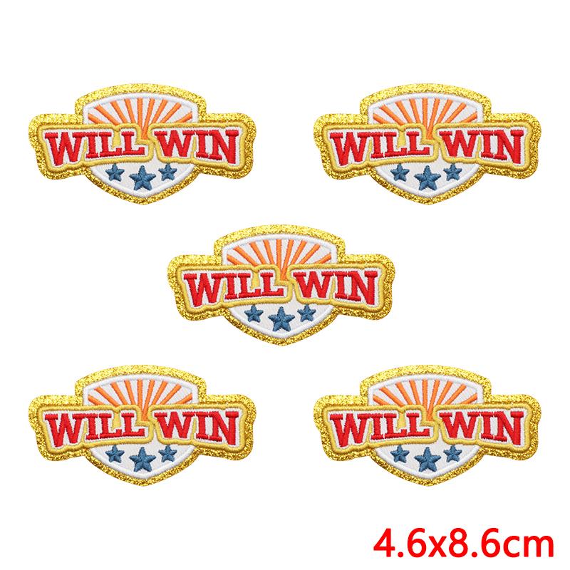 10pcs Wholesale Rugby Love Patches On Clothes Applique Diy Greet Towel Embroidery Iron On Patches For Clothing Sew Stickers 