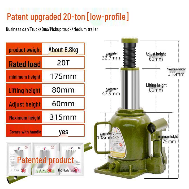 100T Heavy-Duty Vertical Hydraulic Hand-Operated Car Jack