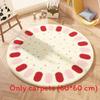 Cartoon Animal Pattern Circular Carpet With Water Wash For Kids Bedroom And Lounge Area