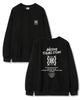 TI.GLAKE Big Logo Story Fleece-Lined Sweatshirt Jogger Training Pants Set Black