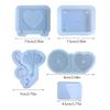 Resin Shaker Mold Heart Photo Frame Resin Mold Silicone Record Player Mold Kit Table Ornaments Mold for Home Decorations