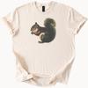 Black Squirrel Graphic Shirt Realistic Animal Nature Art Illustration Print Forest Tee Wildlife