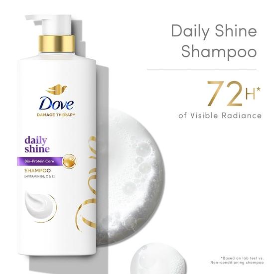 DOVE Daily Shine Shampoo 650 Ml|| For Damaged or Frizzy Hair|| Makes Soft|| Shiny And Smooth - Mild for Men & Women