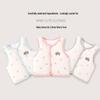 Warm Padded Pure Cotton Baby Vest for Spring & Autumn - Girls' Shoulder Cape Outerwear