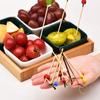 100PCS  Fruit Stick Bamboo Pick Buffet Cupcake Fruit Fork Party Dessert Salad Stick Cocktail Skewer For Wedding Decor