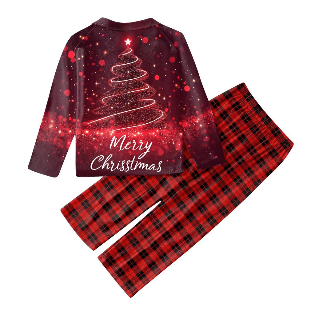 Christmas Prints Family Matching Long Sleeve Tops+Pants Set Family Matching Sets