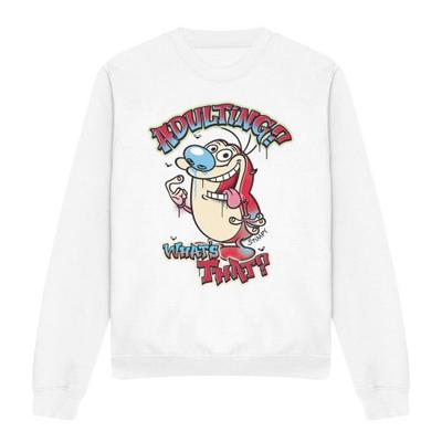 Ren & Stimpy Unisex Adult Adulting Whats That? Sweatshirt