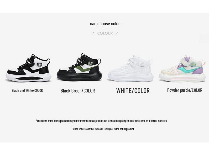 Scarpe da Skate High-Top in Pelle Babu Dou per Bambini - Collezione Autunno/Inverno 2025 per Ragazzi e Ragazze