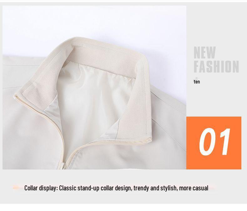 Men's Solid Color Baseball Jacket: Casual, Versatile & Trendy with Stand Collar