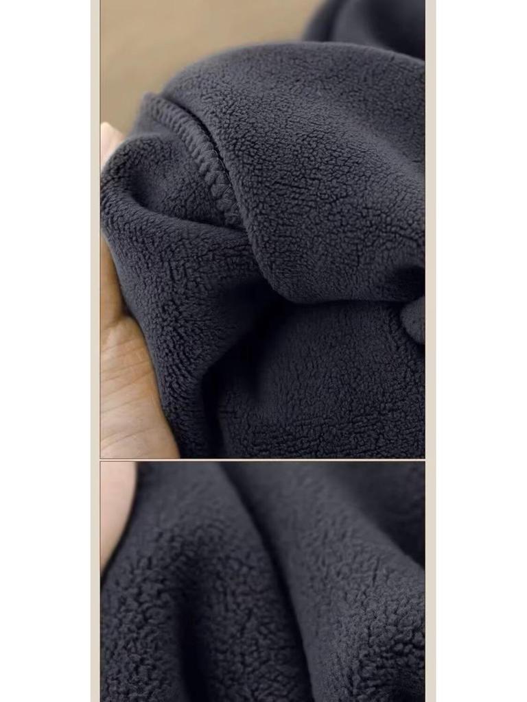 Heavyweight Double-Sided Coral Fleece Joggers for Boys - Autumn/Winter Thickened Loose Fit Warm Pants for Kids