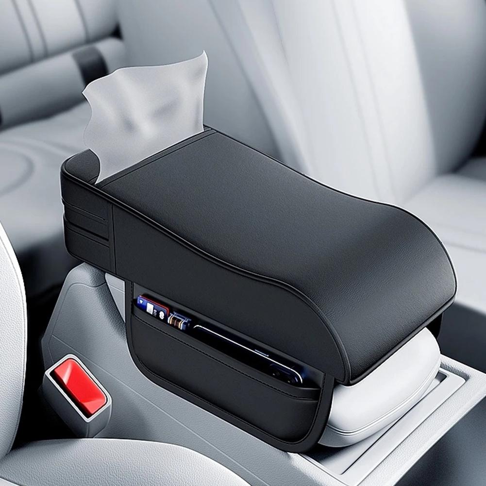 Universal Leather Car Central Armrest Pad Auto Center Console Arm Rest Seat Box Mat Cushion Pillow Cover Vehicle Car Styling