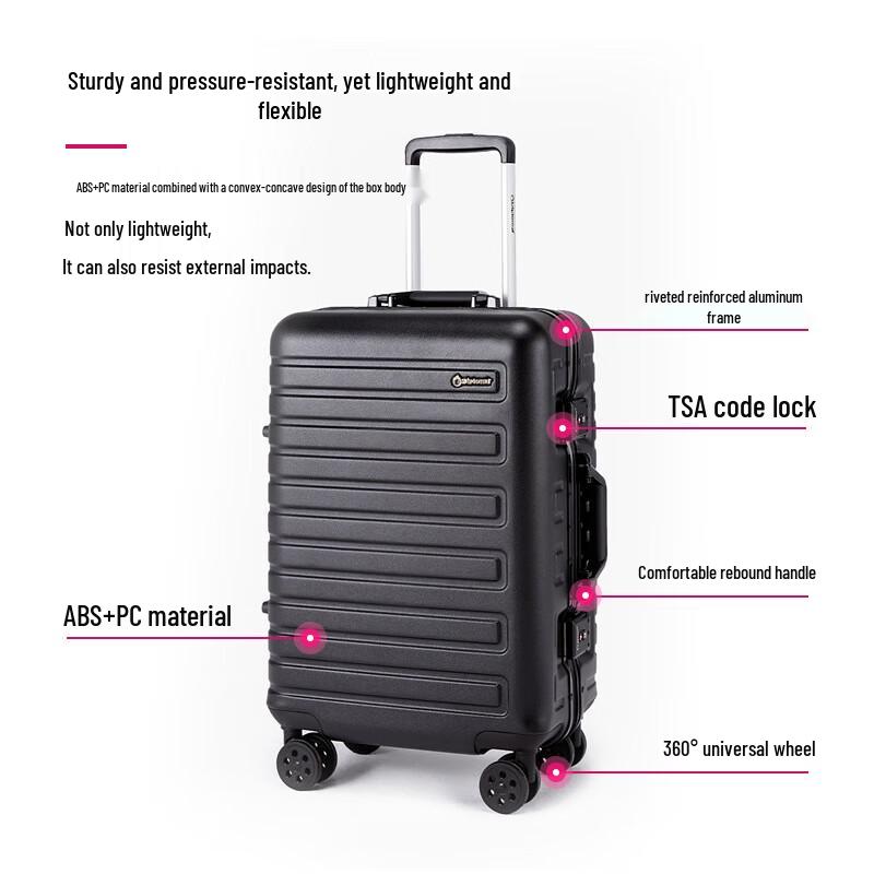Diplomat Hard-Shell Side-Opening Spinner Luggage 20 inches