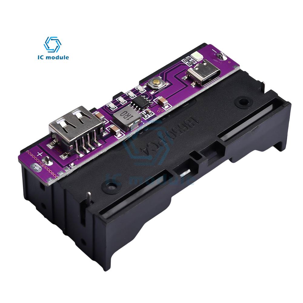 Single Cell Dual Cell 4 18650 21700 Batteries 2.1A TYPE-C Input 18650 Mobile Power Kit Module Suitable for Mobile Phone Charging