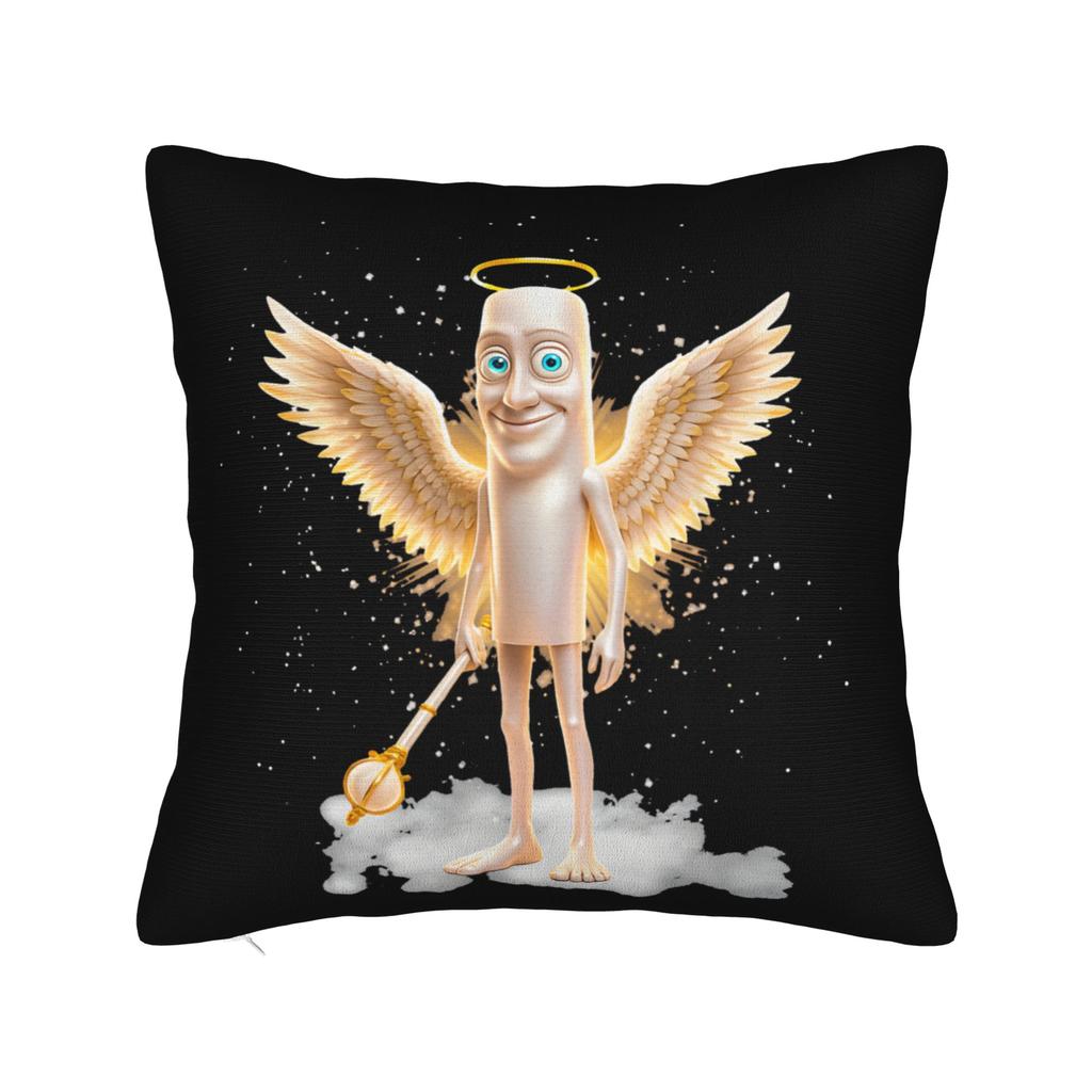 Tung Tung Sahur God Funny Angel Square Pillow Covers Car Italian Brainrot Cushion Cover Creative Decor Throw Pillow Case