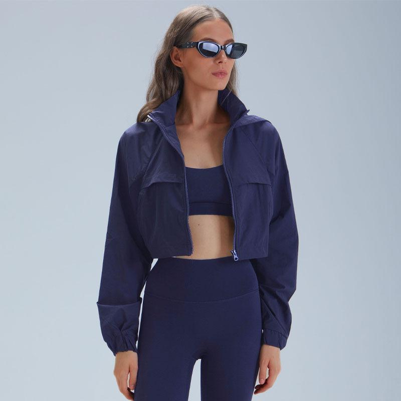 Giacca sportiva ALOSCO con cerniera, da running all'aperto, slim, con cappuccio, ad asciugatura rapida, top sportivo, abbigliamento da yoga ad asciugatura rapida