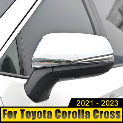 Para Toyota Corolla Cross XG10 2021 2022 2023 Híbrido ABS Carro Espelho Retrovisor Capa Tampa Shell Habitação Porta Lateral Espelho Asa Caso