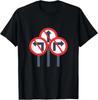 No Turns Funny Sarcastic Distressed Road Sign T-Shirt
