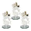 Four Cart Handmade Glass Dragon Small X Set [Fortune-bringing Dragon] 3-piece