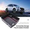 Armrest Box Storage Tray for Subaru Forester 2024-2019 USB Hole Removable Pads Easy Installation Interior Organizer for Easy Access Hidden Storage