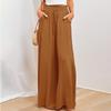 Women Comfortable Casual Dance Drapery High-Waisted Solid Color / Printed Loose Fit Wide Leg Culottes Pants