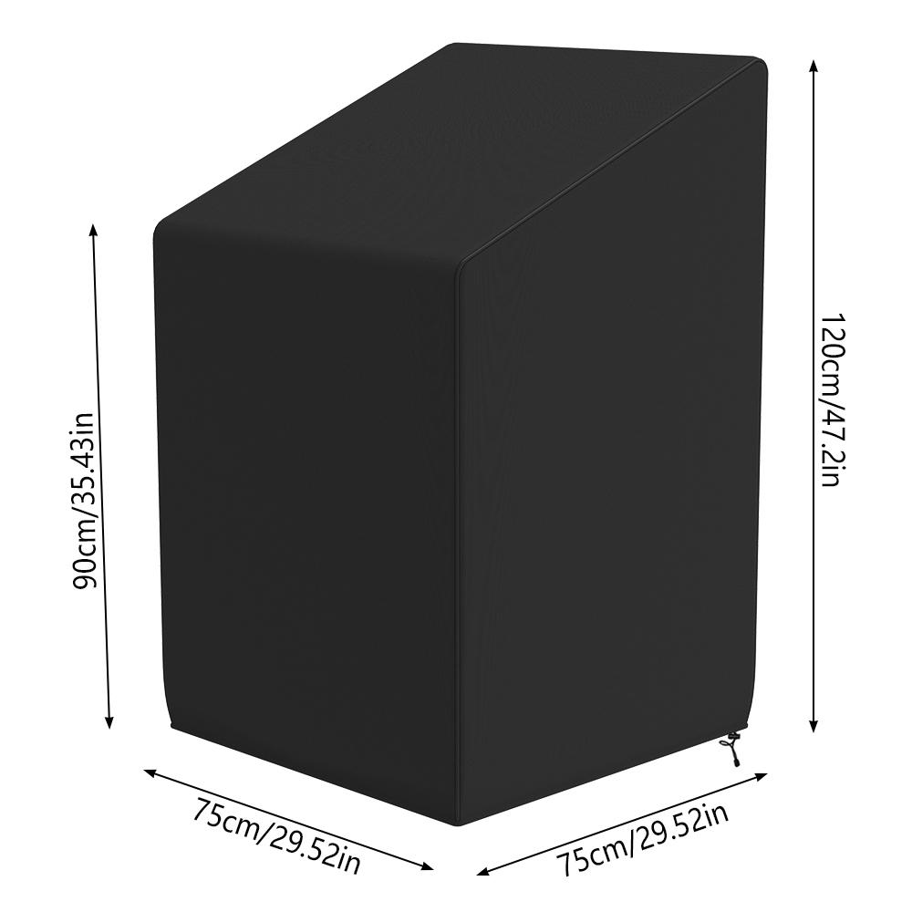 Stacked Patio Chair Dust Cover Outdoor Garden Patio Furniture Protector Cover Waterproof Dustproof Rain Cover Chair Organizer