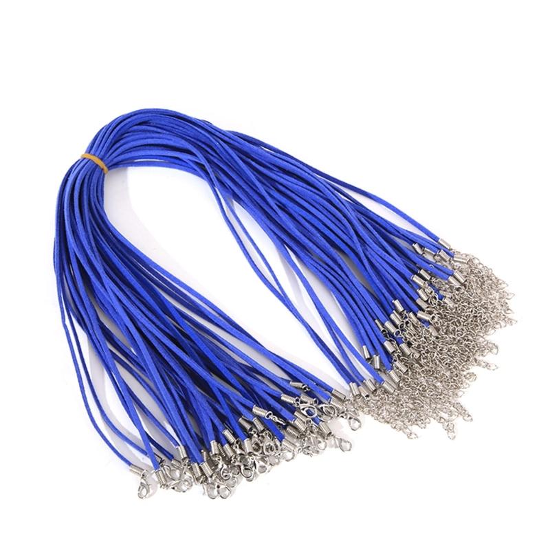 Soft Comfortable Suedes Rope Adjustable Velvets Cord Chain Lobster Clasp String Cord for Pendant Necklace Jewelry Making
