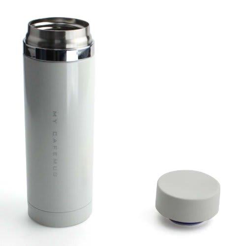 Pearl Metal 300ml Stainless Steel Water Bottle, Direct Drinking, Pure White, Premium My Cafe Slim, H-6929