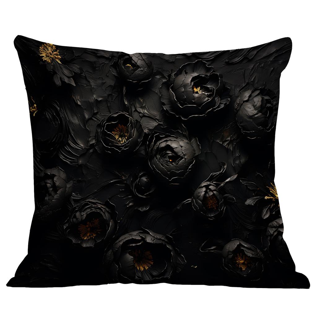 New Flower Pillowcase Imitating Three-dimensional Oil Painting Style Creative Floral Home Living Room Sofa Cushion Pillowcase