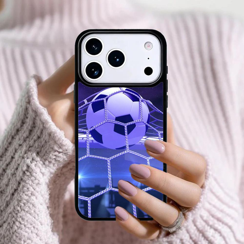 Ball Fire Football Phone Case For Apple iPhone 17 Air 16E 15 14 Plus 13 12 11 Pro Max Mini Funda Cover