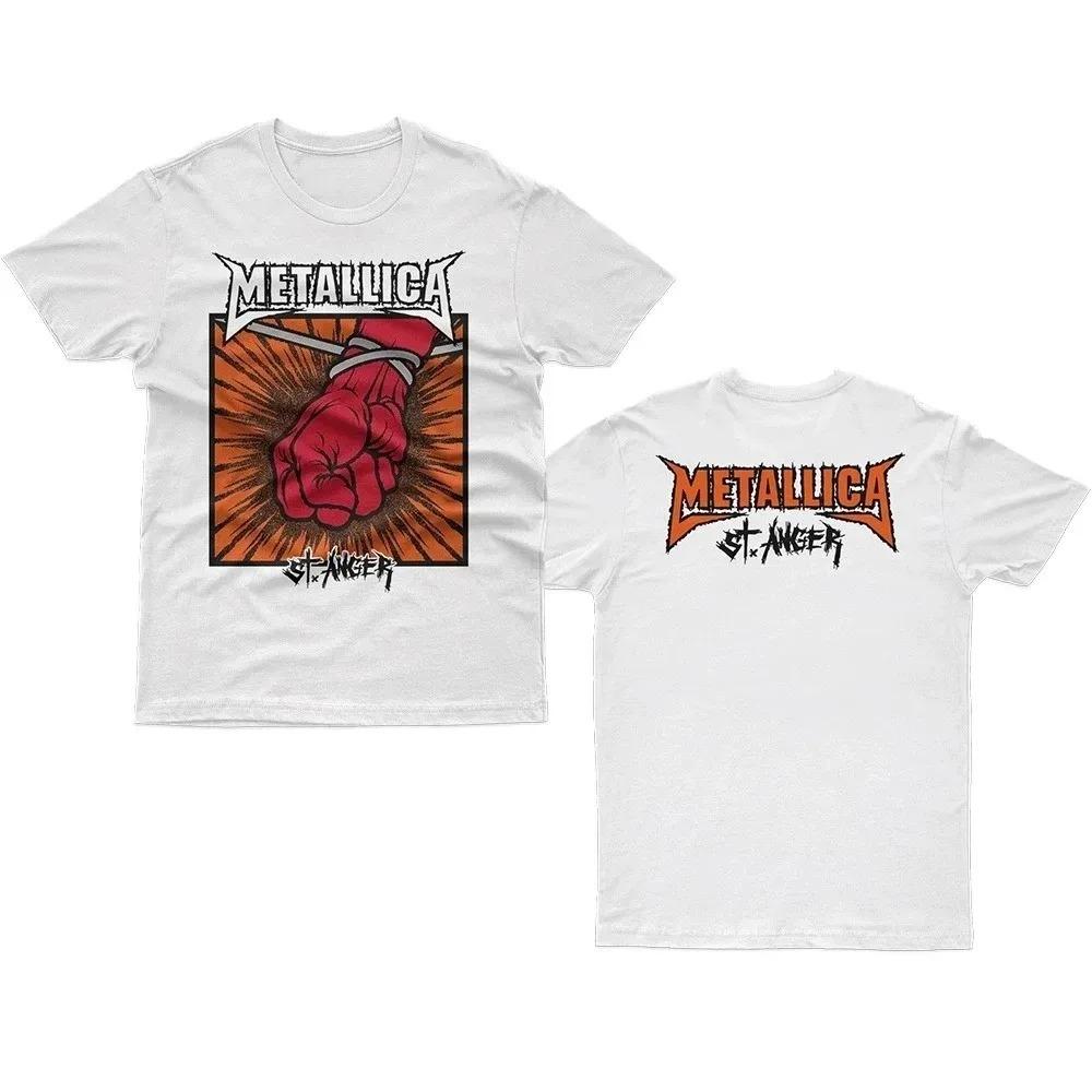 American Street Men's T-shirt Metallica Band Oversized T-shirt Men Harajuku Y2k Short Sleeve Cotton High Quality Loose Casual Female Male Clothing