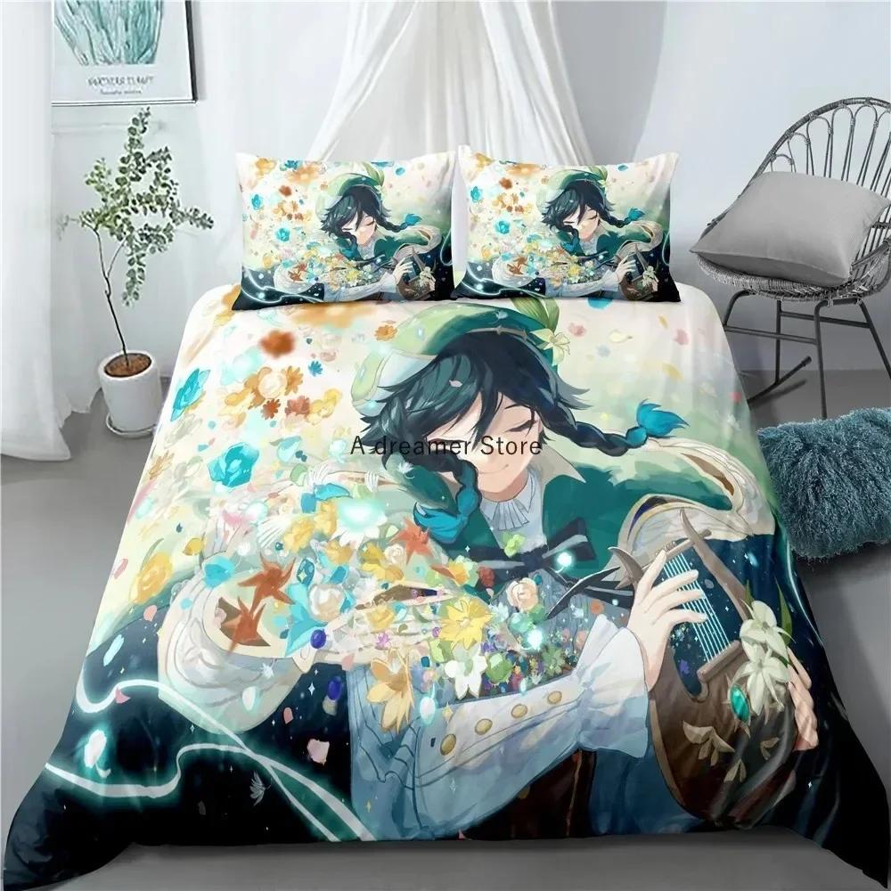 Touhou Project Remilia Scarlet Flplusre Beding Set 3D Printed Suitable for Bedrom Soft Duvet Cover Set With Pilowcases Home Textile