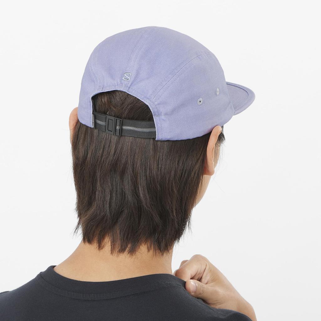 Salomon for Trekking and Mountaineering 5-Panel Men's Cap, Blueberry/FF, LC2524600,