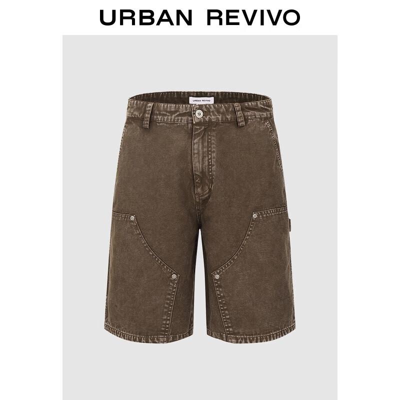 

UR Men s Retro Distressed Workwear Patchwork Shorts 30