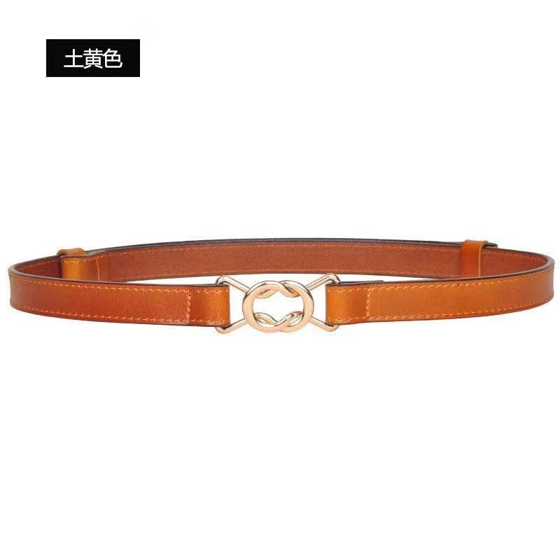Adjustable Womens Versatile Belt Unique Pu Material Double Circle Buckle Perfect For Casual Or Wear Formal