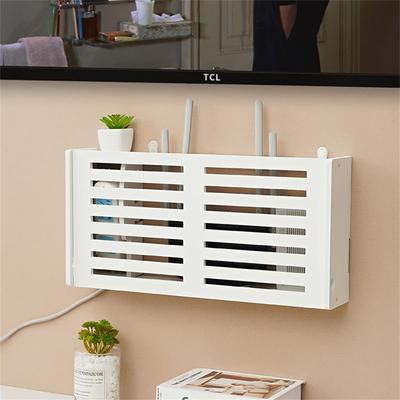 Úložný box na Wi-Fi router, kryt na set-top box se zásuvkami, nástěnný držák, kryt na desku, skrytí kabelů, police s vypínačem, držák do domácí kanceláře, závěsné organizéry