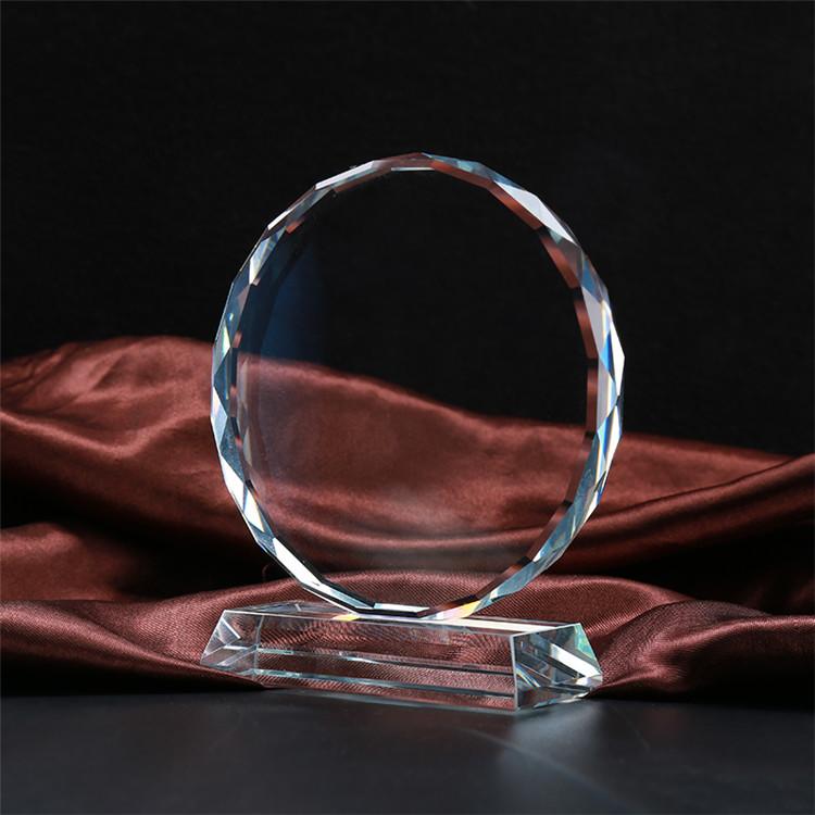 Octagonal Sunflower Crystal Trophy Blank Crystal Award Plaque Crystal Trophy for Business Awards Souvenirs Gifts Home Decor 120mm