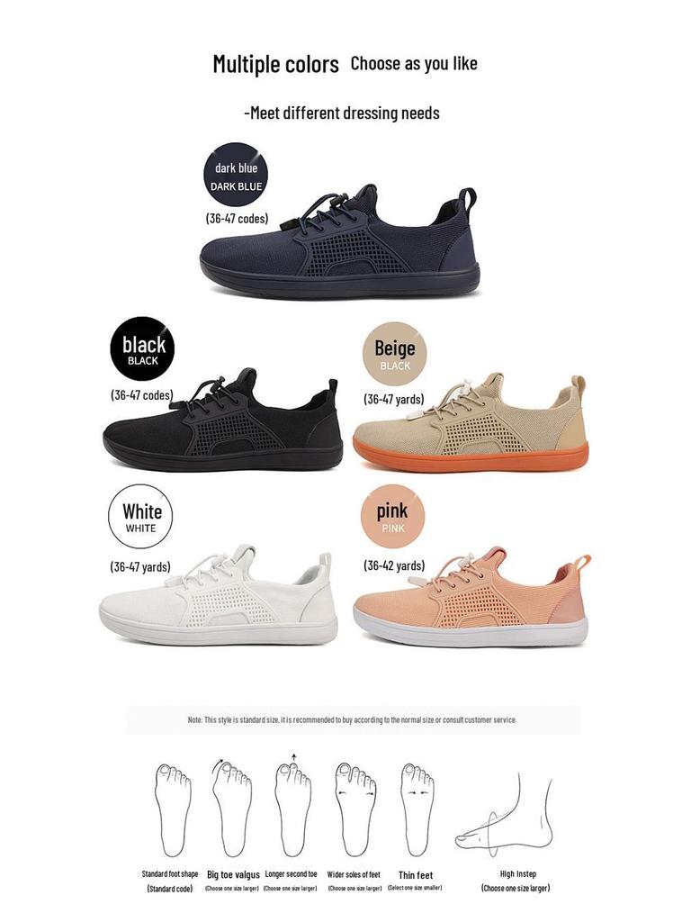 Paar Weite Passform Barfuß Wander- & Fitnessschuhe - Atmungsaktiv für Outdoor- & Indoor-Sport