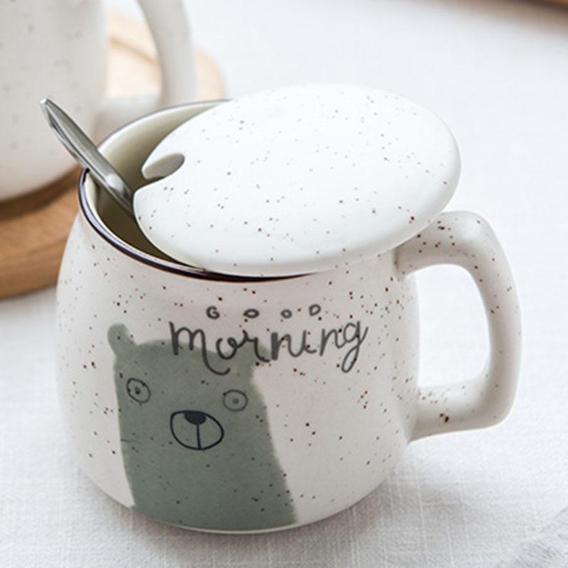 

Creative cartoon water cup ceramic mug set milk coffee cup cute ceramic cup 301-400ml