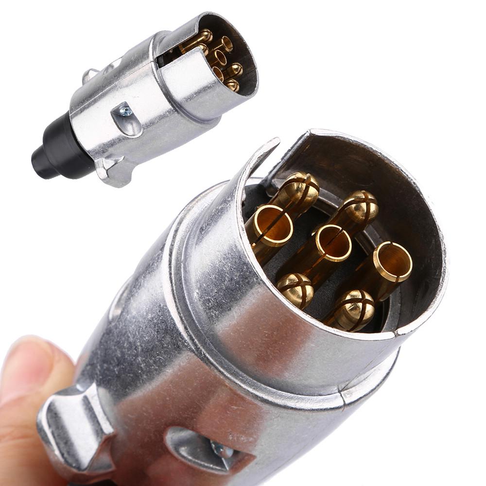 7 pin enchufe y zócalo de remolque de coche Caravana cableado Luces De Remolque De 12v De Plástico 12n Nuevo