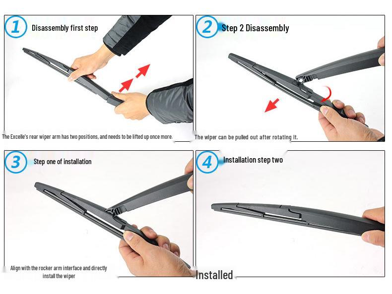 Compatible Rear Wiper for Mazda Models: 2, 3, 5, 6 Ruiyi, 8, CX-4, CX-5, CX-7, Xingcheng and Angkesaila