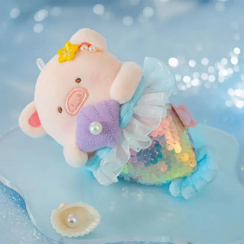 Genuine LuLu The Piggy Ocean Series Cute Plush Pendant Dolls Hexagonal Dinosaur Seal Lu Anime Peripheral Stuffed Ornaments Gift