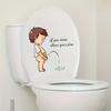 Creative Kids Bathroom Wall Decals Toilet Stickers with Fun English Self-Adhesive Decor for Toilet and Bathroom