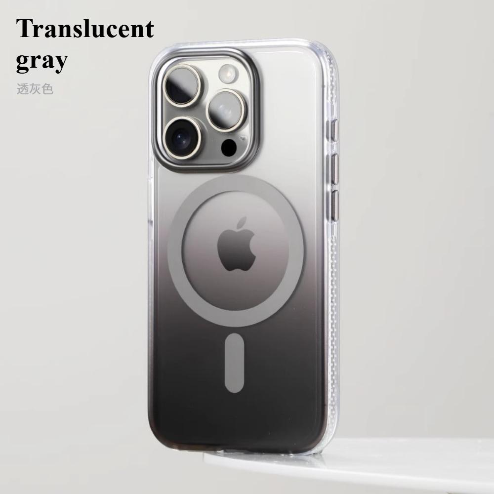 Premium Matte Clear For 17Air Magsafe Wireless Charge Case For iPhone 17 Pro Max Luxury Gradient Shockproof Magnetic Cover