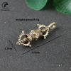 Copper Vajry Pestle Ornaments Vintage Brass Key Chains Pendant Buddha Instruments Lucky Home Decorations Avoid Evil For Gifts