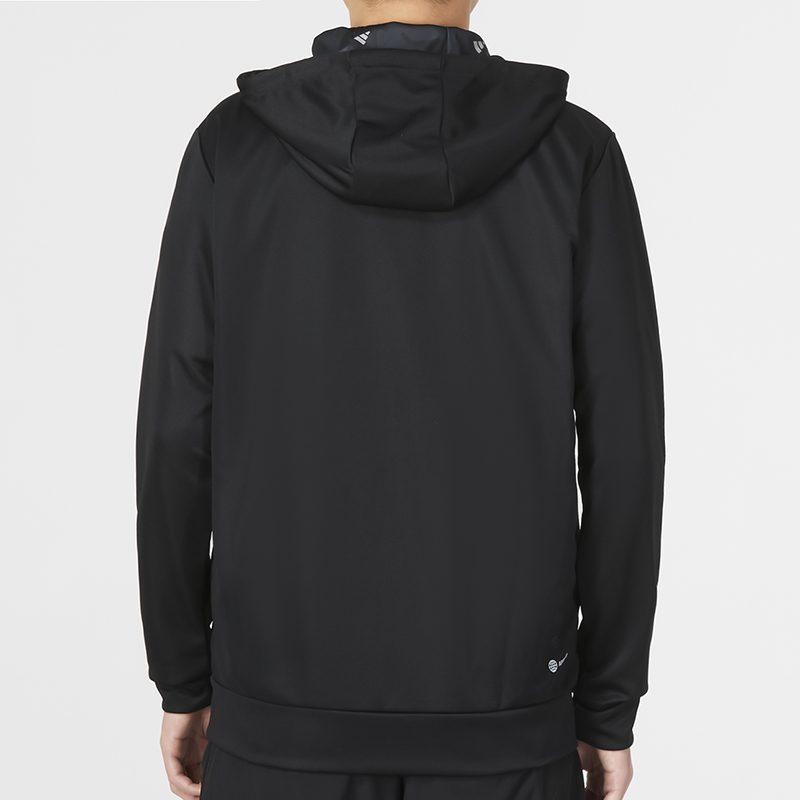 Adidas Jackets Men's Black Hooded Moderate IB8137
