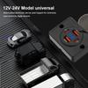 Wall Mount Charger Adapter, 2-4 Ports USB Outlet, QC 22.5W PD 30W Type-C Quick Charge, QC3.0 Panel, Bus, ATV, Truck