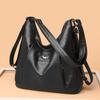 Borsa a tracolla retrò di grande capacità, zaino alla moda e versatile in morbida pelle PU, borsa a spalla casual da donna