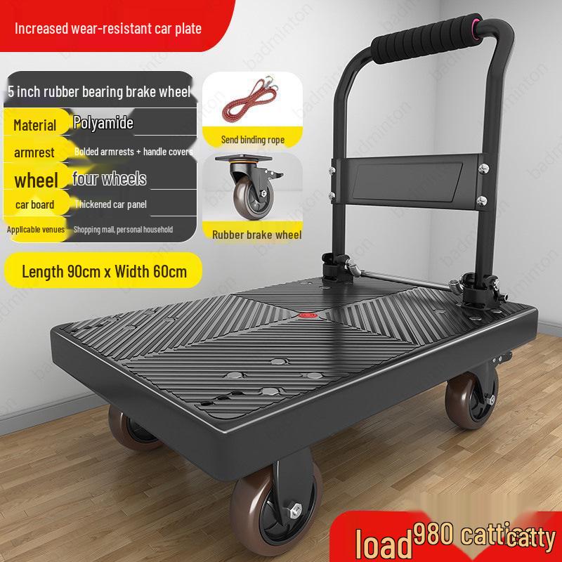 Lightweight Portable Folding Hand Cart for Moving and Delivery, Small Flatbed Truck for Household Use, Free Shipping